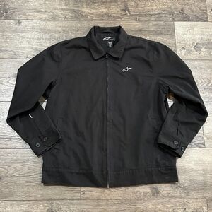 Vintage Y2K Alpinestars Black Zip Jacket Lightweight Casual Logo Streetwear XXL